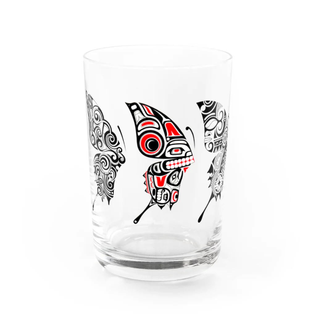 YASの3 Butterfly Water Glass :front