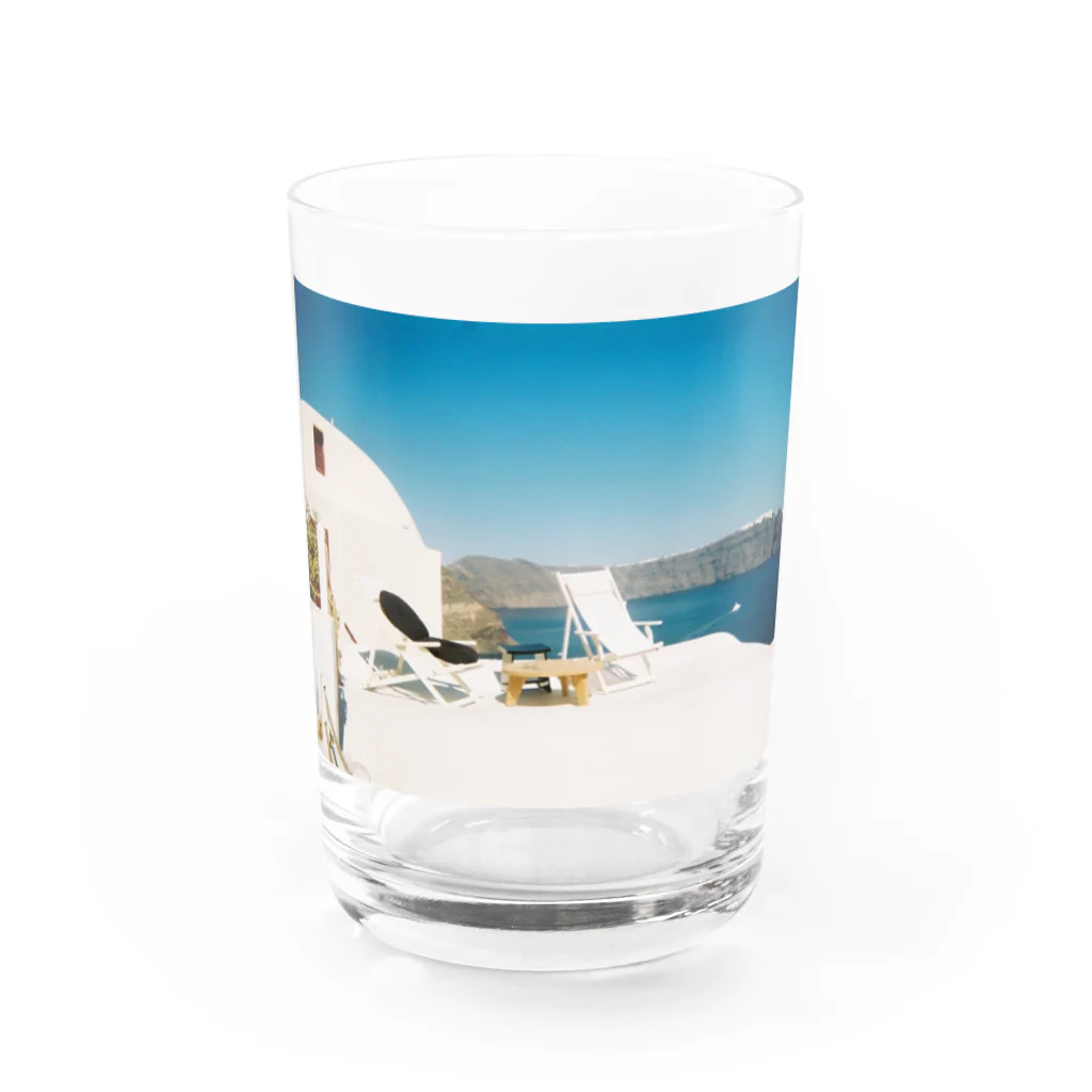 Photoshopのblue and white Water Glass :front