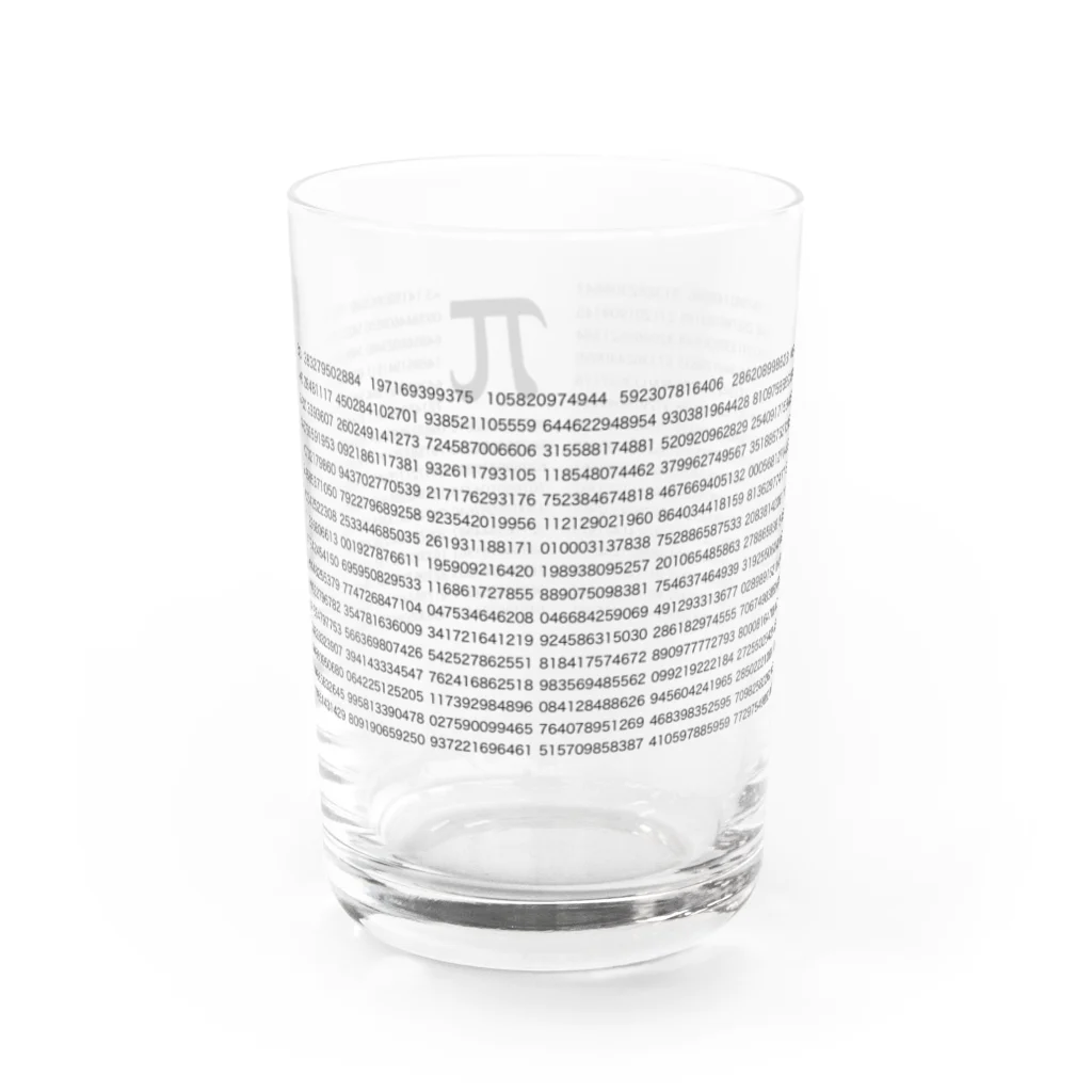 理系の円周率2221桁 Water Glass :front