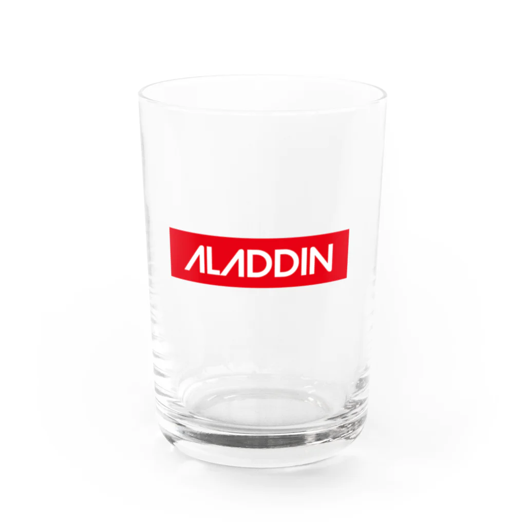 ALADDINのALADDIN LOGO RED Water Glass :front