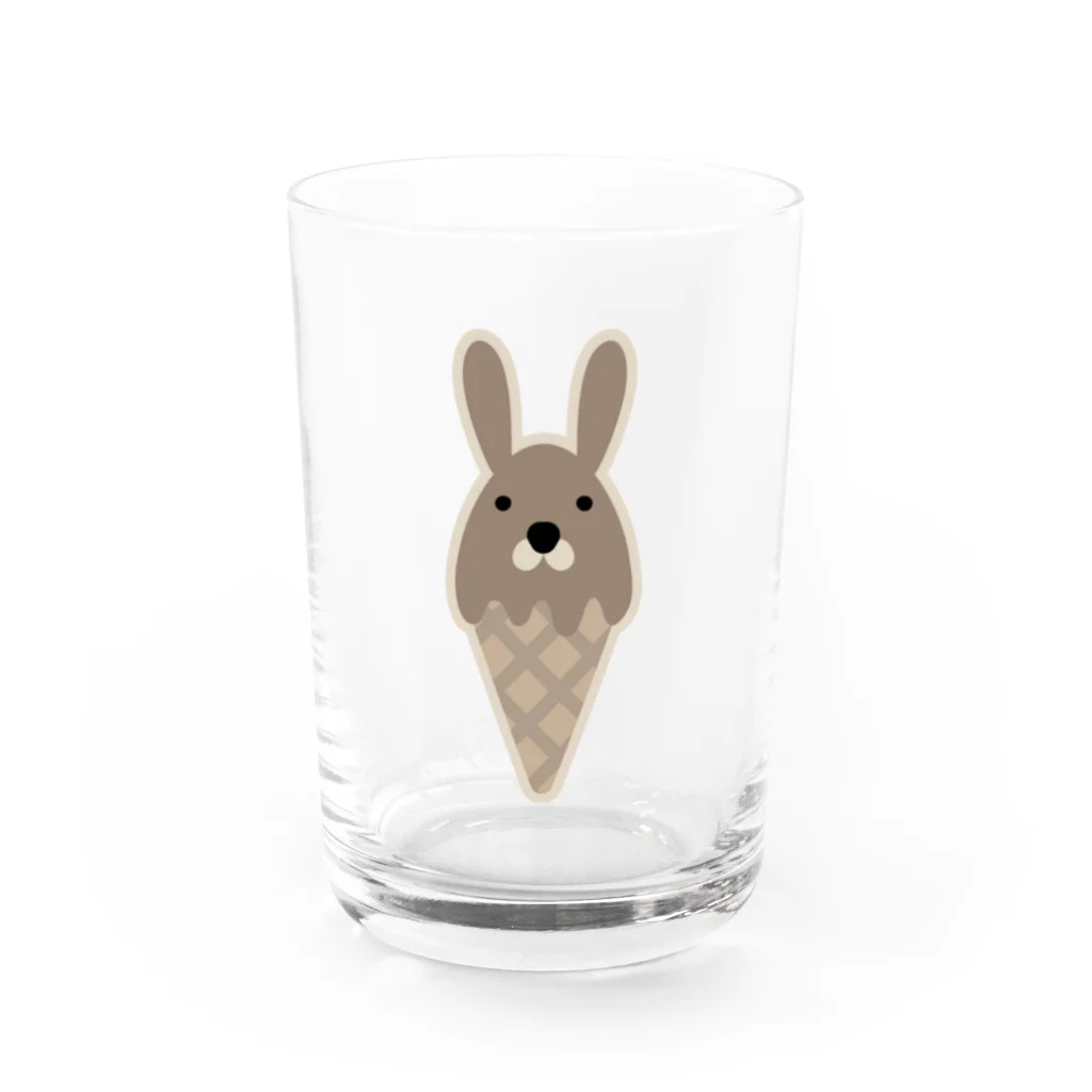  #104のうさぎチョコレートアイス Water Glass :front