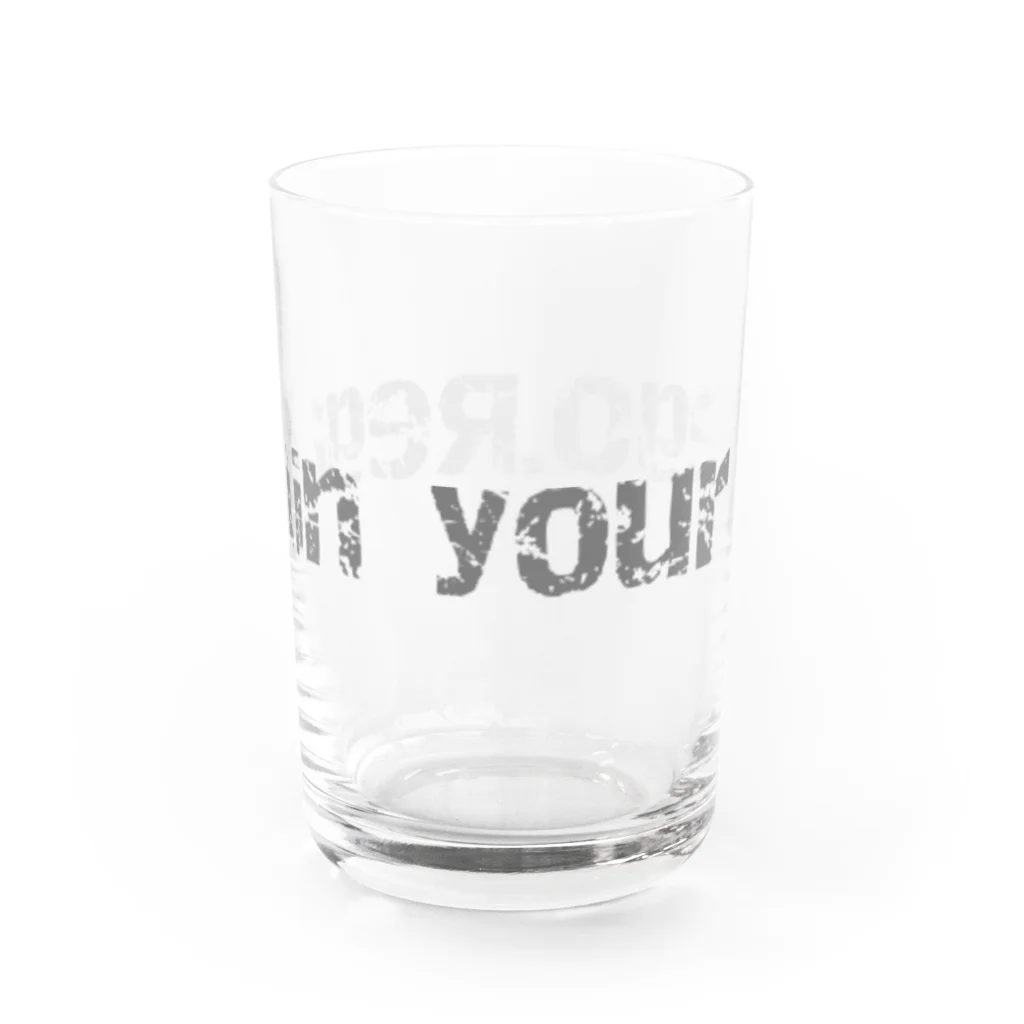 古春一生(Koharu Issey)のRegain your ego.(文字のみ) Water Glass :front