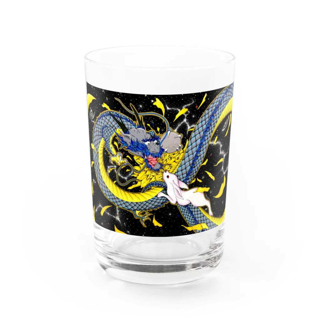 KOUTA TANIGUCHIの恩智神社「龍と兎」 Water Glass :front