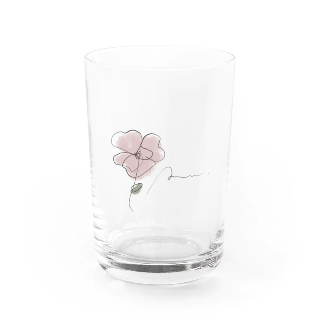 slumber plaza の可愛らしい繊細な花 Water Glass :front