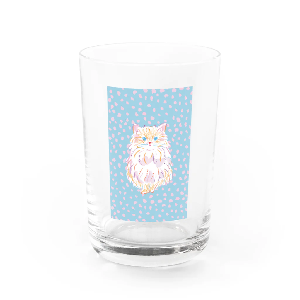 中山未由のおすましねこ Water Glass :front