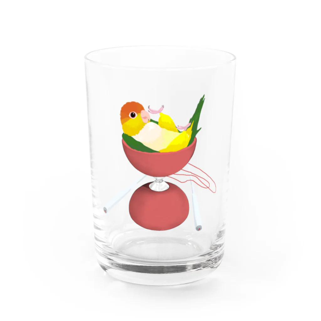 わおさきのシロハラonディア C Water Glass :front