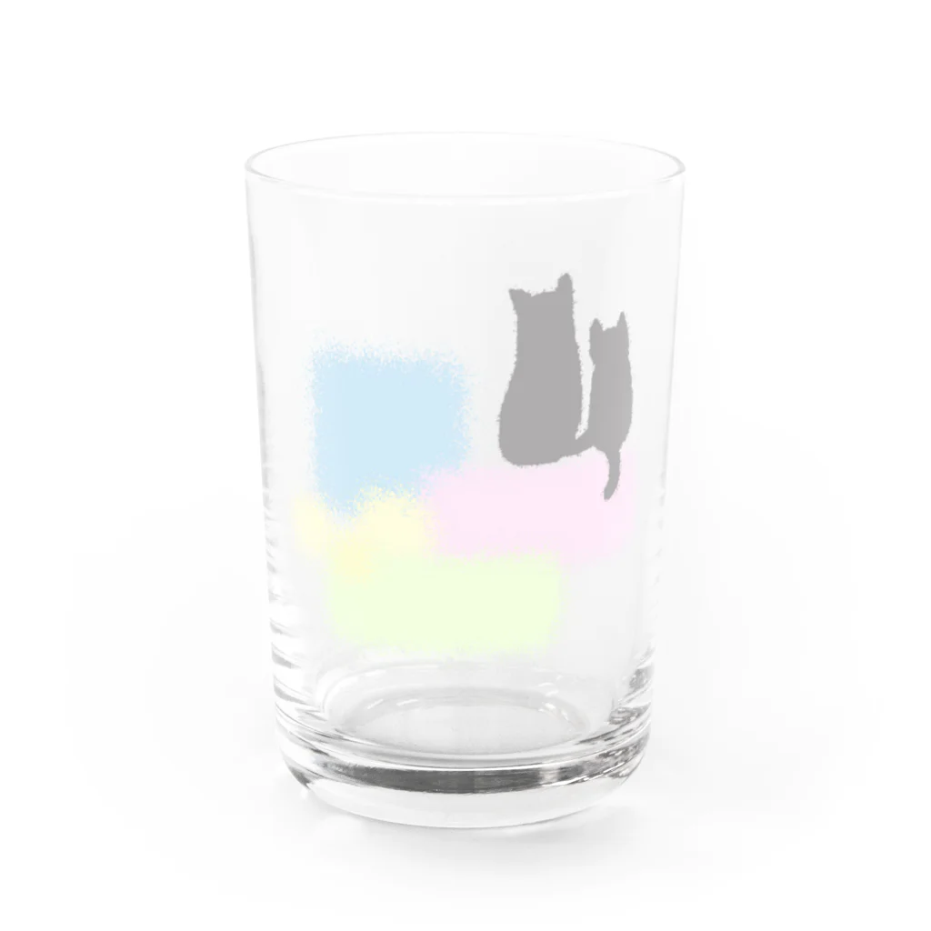 気ままに創作　よろず堂の春色ねこ Water Glass :front