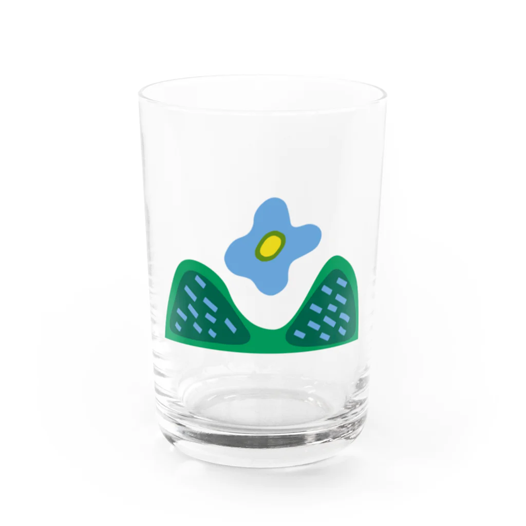 まちだ美穂のflower mountain Water Glass :front