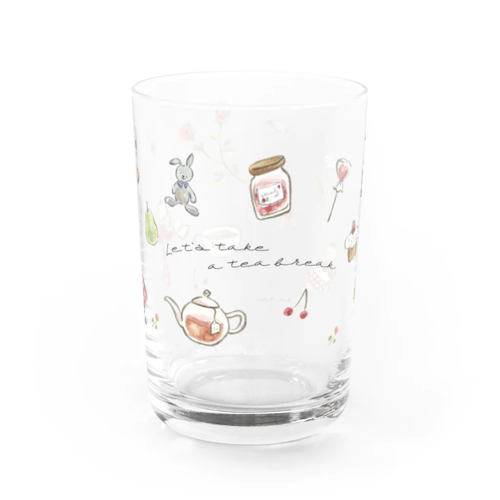 haruのtea time Water Glass :front