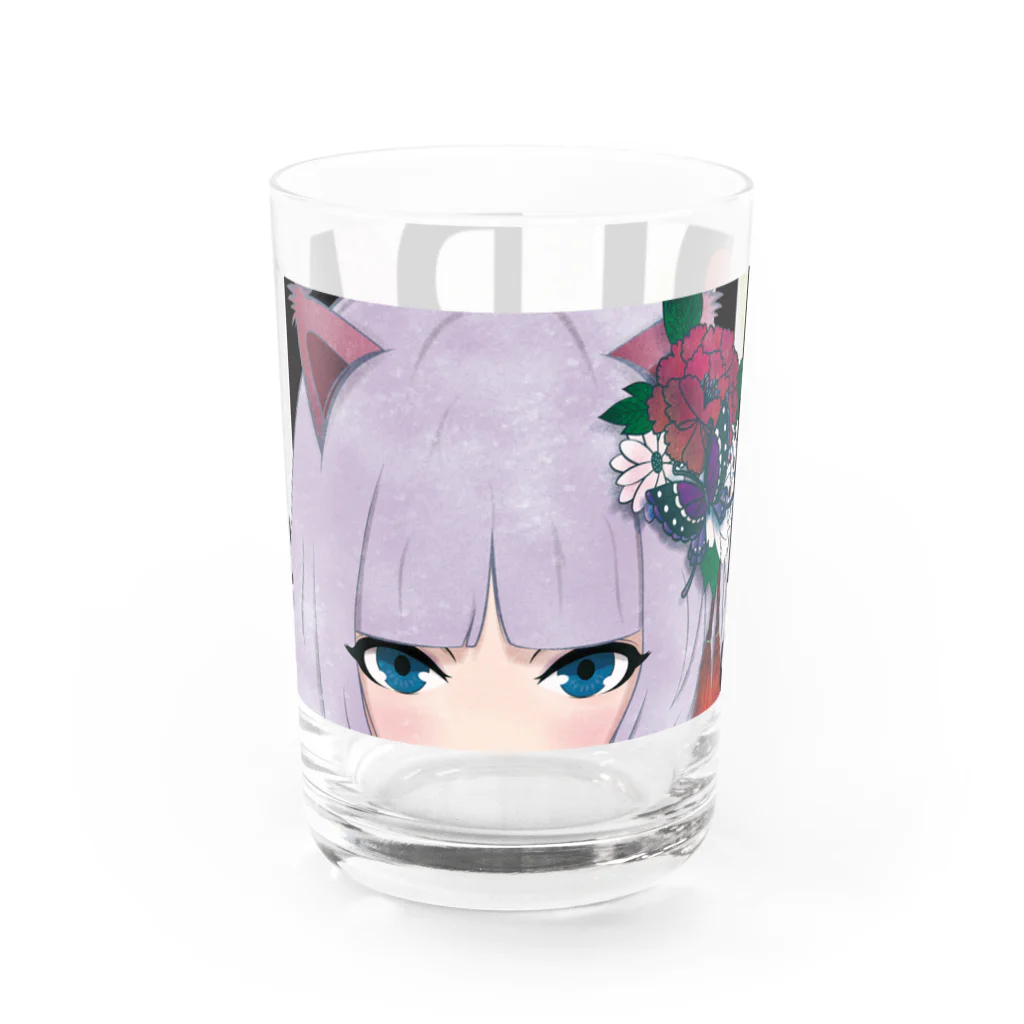 松や SUZURI店のBAD GRIL NEKOMATAのグッズ Water Glass :front