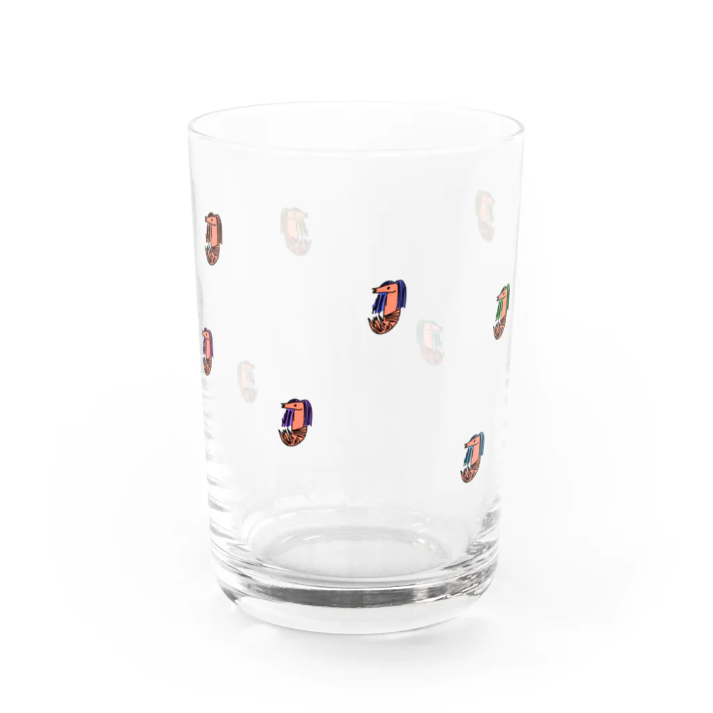 えびのみぞれのカラフルアマエビ Water Glass :front