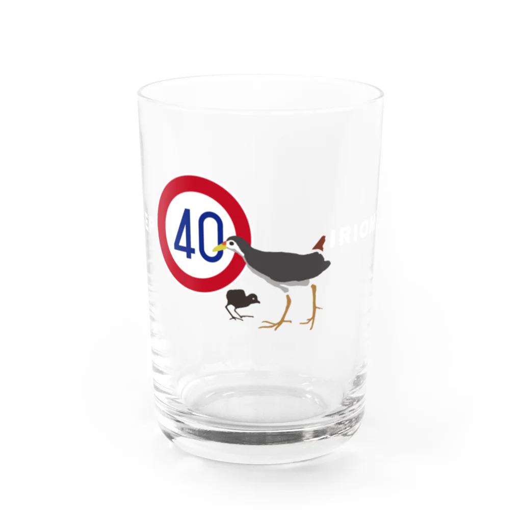 しまのなかまfromIRIOMOTEのKEEP40 IRIOMOTE シロハラクイナ（横） Water Glass :front