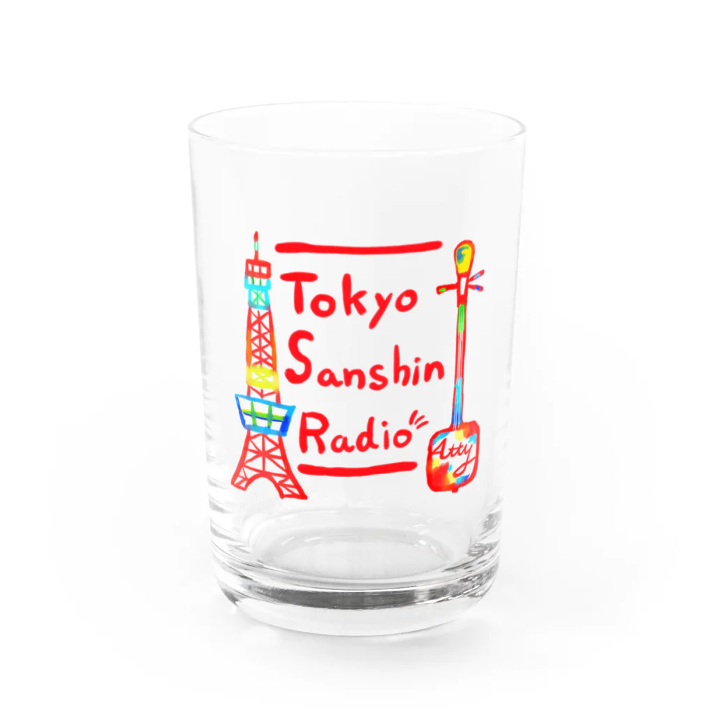 アトリエ305のTOKYO三線ラジオ　リスナーグッズ(背景なし) グラス前面