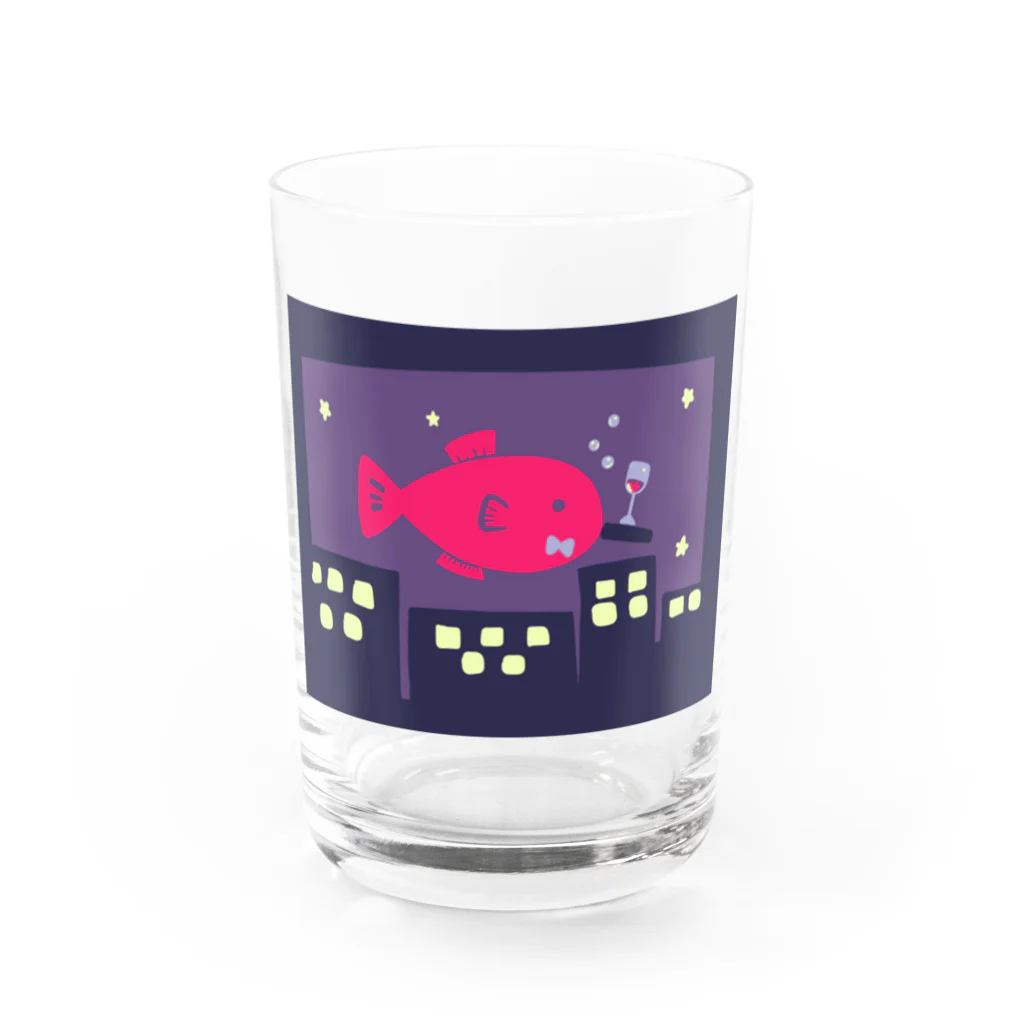 Pigeon_fujiwaraのネオン魚 Water Glass :front