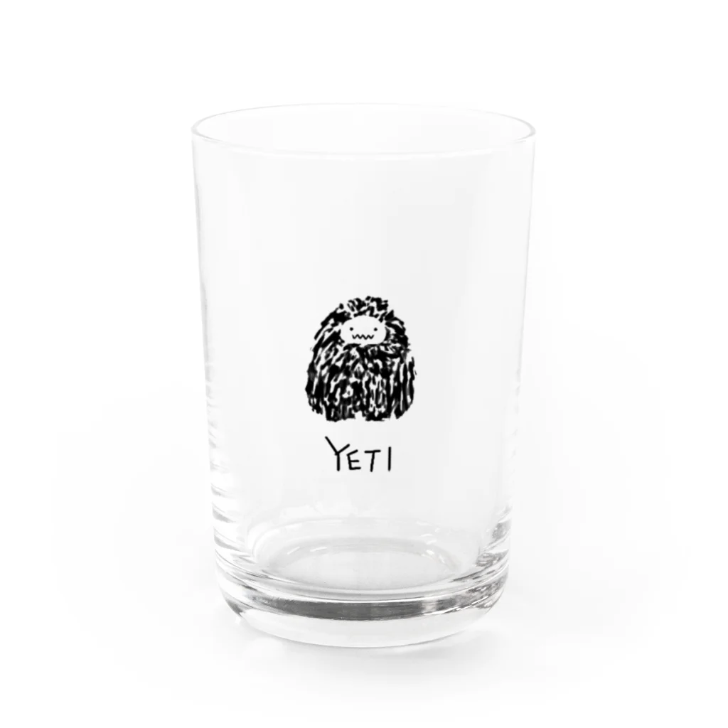 せこなおのBABY YETI　ワンポイントイラスト Water Glass :front