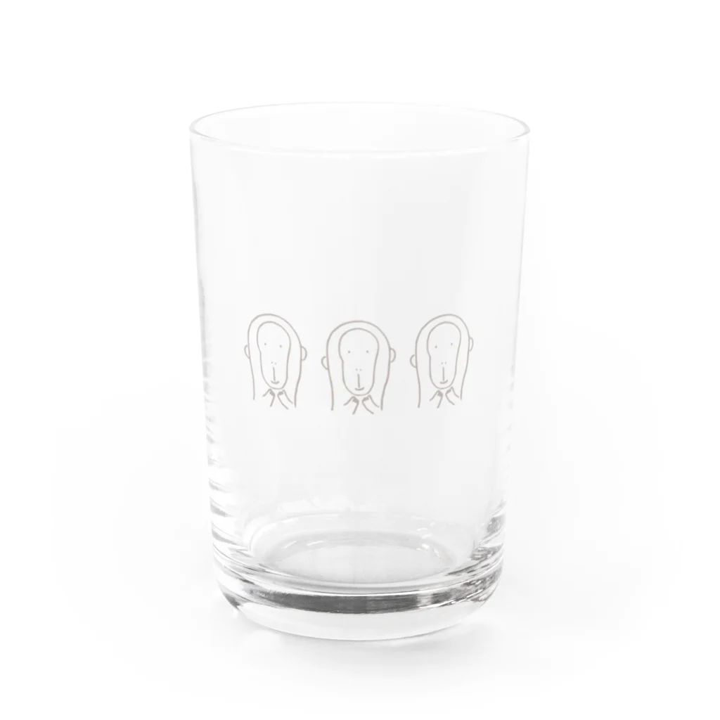 yumegokochiの3monkeys Water Glass :front