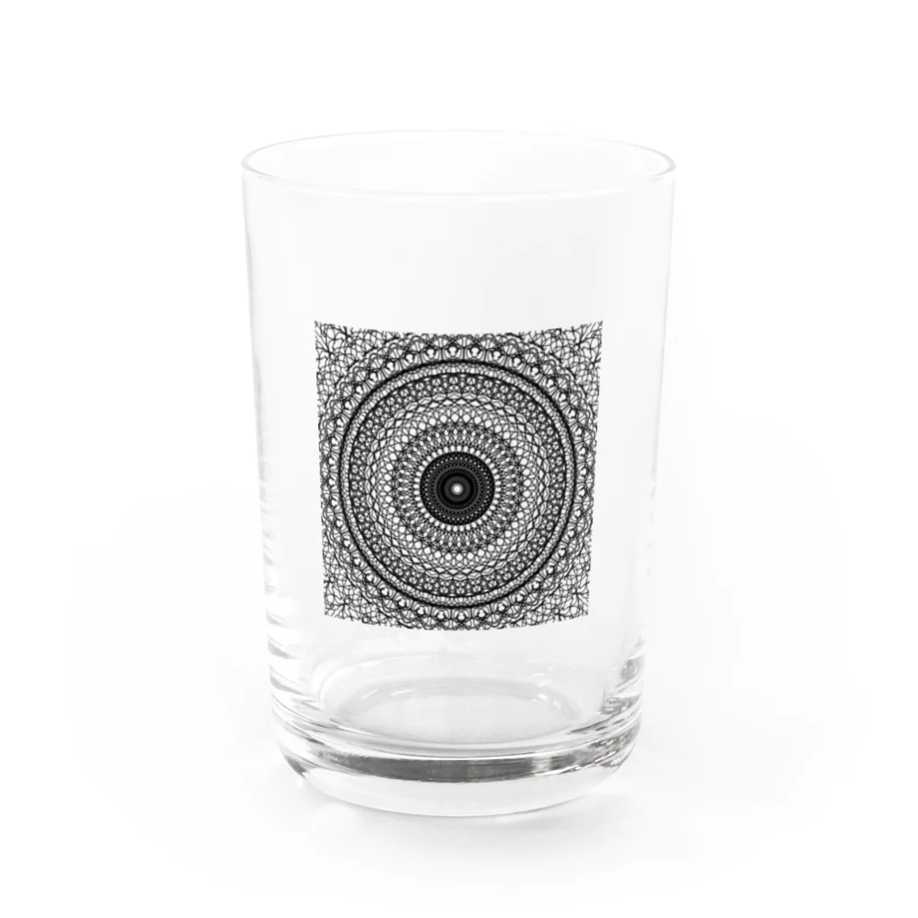 左の幾何学模様　series Water Glass :front