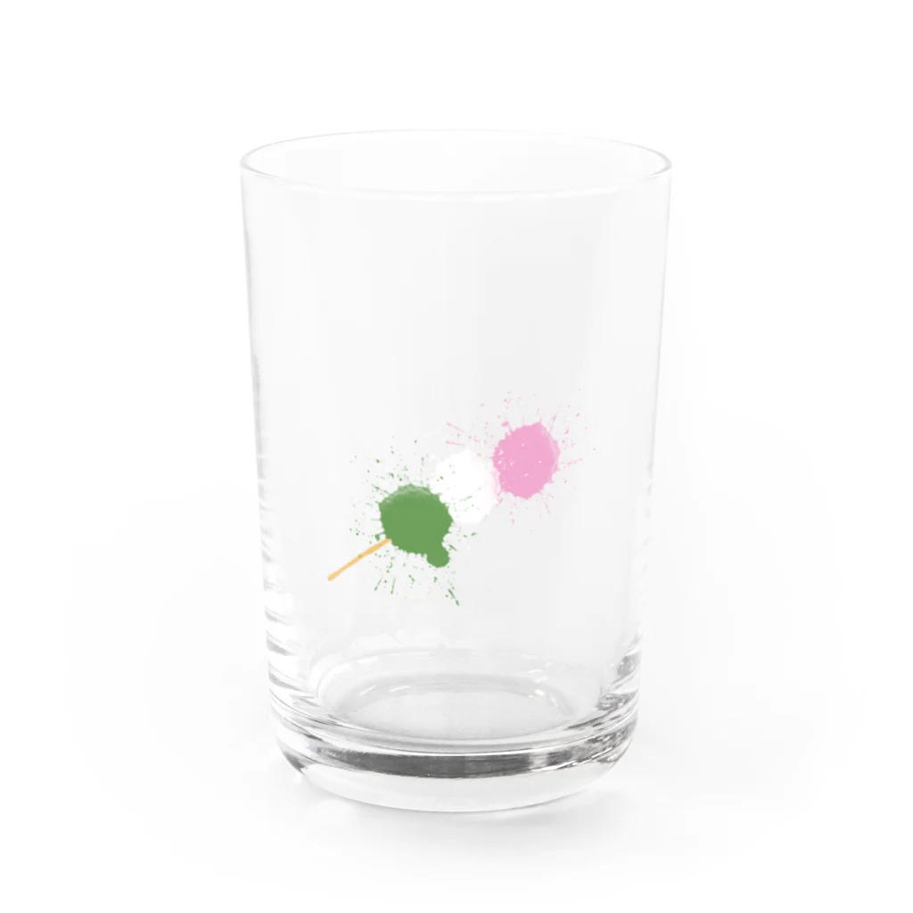 Poki_の弾ける三色団子 Water Glass :front