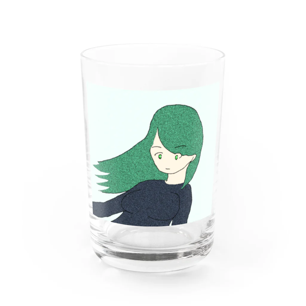 水草のナウ・ガール４８ Water Glass :front