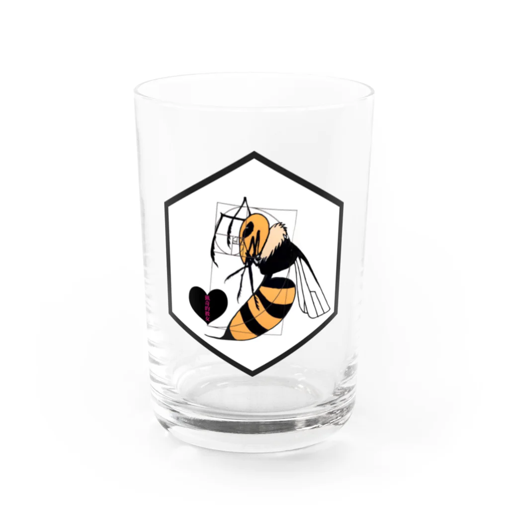 𝙽𝚘 𝚁𝚘𝚜𝚎 𝚆𝚒𝚝𝚑𝚘𝚞𝚝 𝙰 𝚃𝚑𝚘𝚛𝚗.の蜜蜂ちゃん Water Glass :front