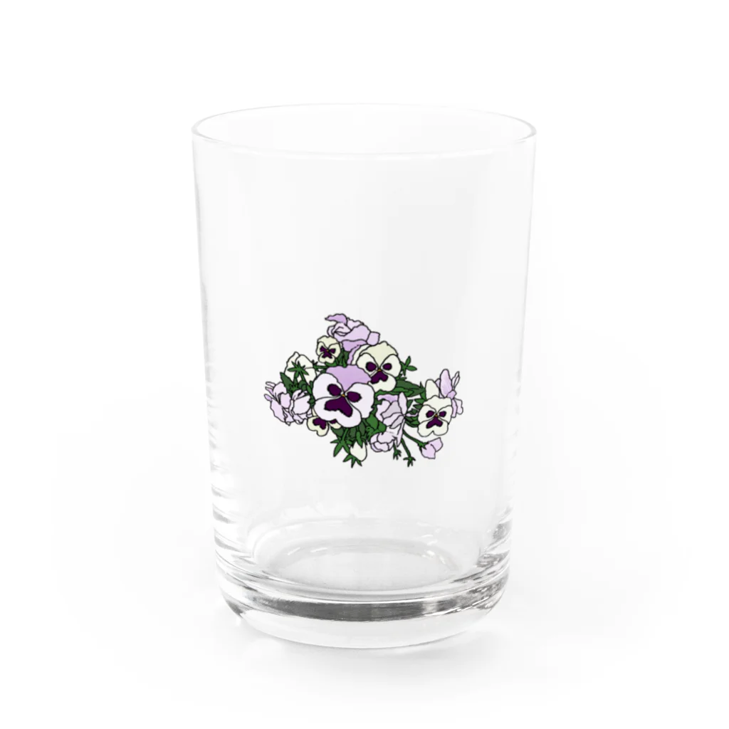 Minami Kawatoのみちばたのパンジー Water Glass :front