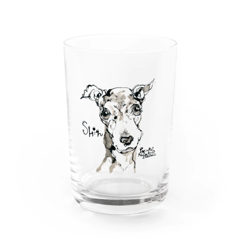 長友心平のshinちゃん Water Glass :front