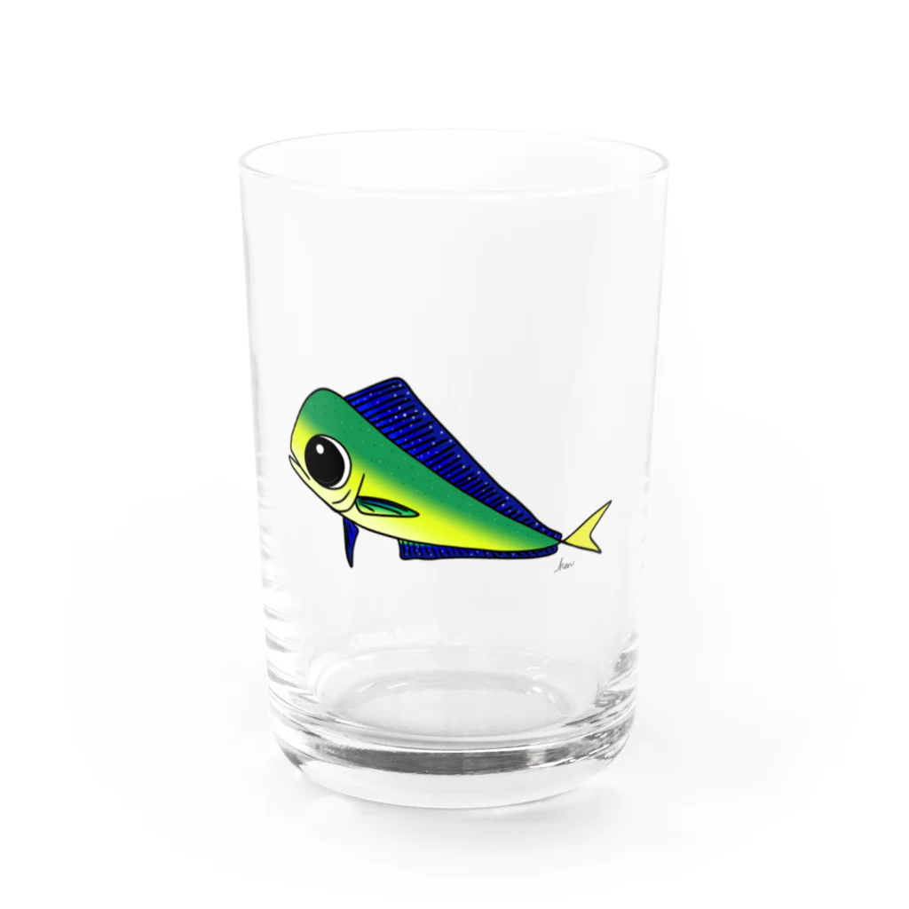 henjinsのゆるかわいい「しいら」 Water Glass :front