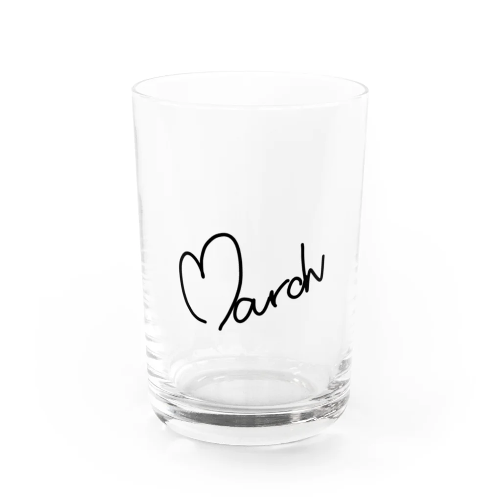 ゆるふわ屋のMarch Water Glass :front