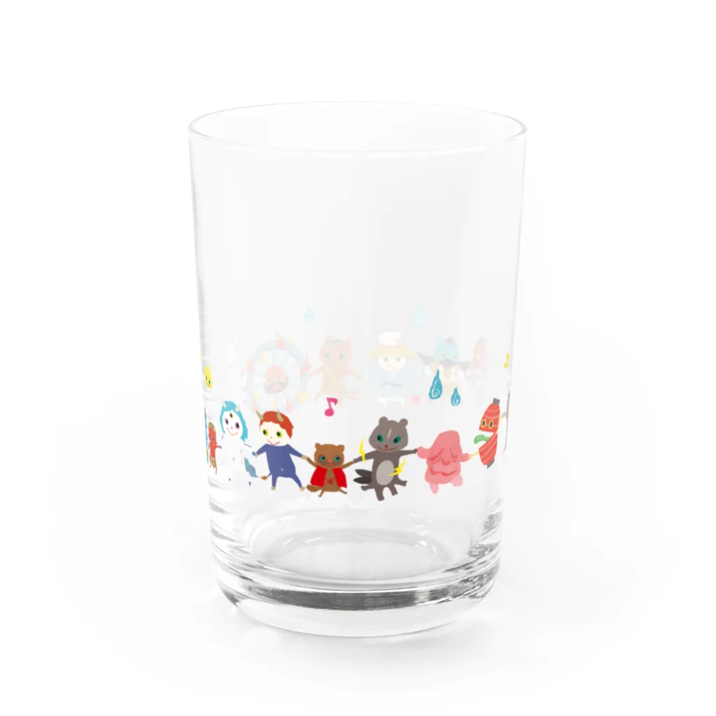 おばけ商店のおばけグラス＜妖怪ラインダンス弐＞ Water Glass :front