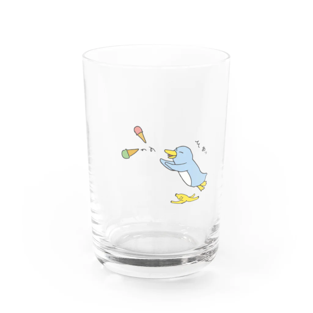 くりみそのおみせのこけペンギン Water Glass :front