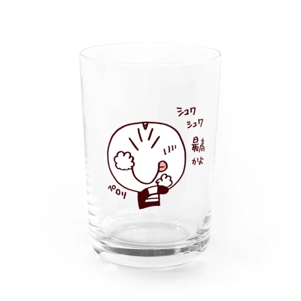 エガオーピンクのsuzuriショップのシュワシュワ最高 Water Glass :front