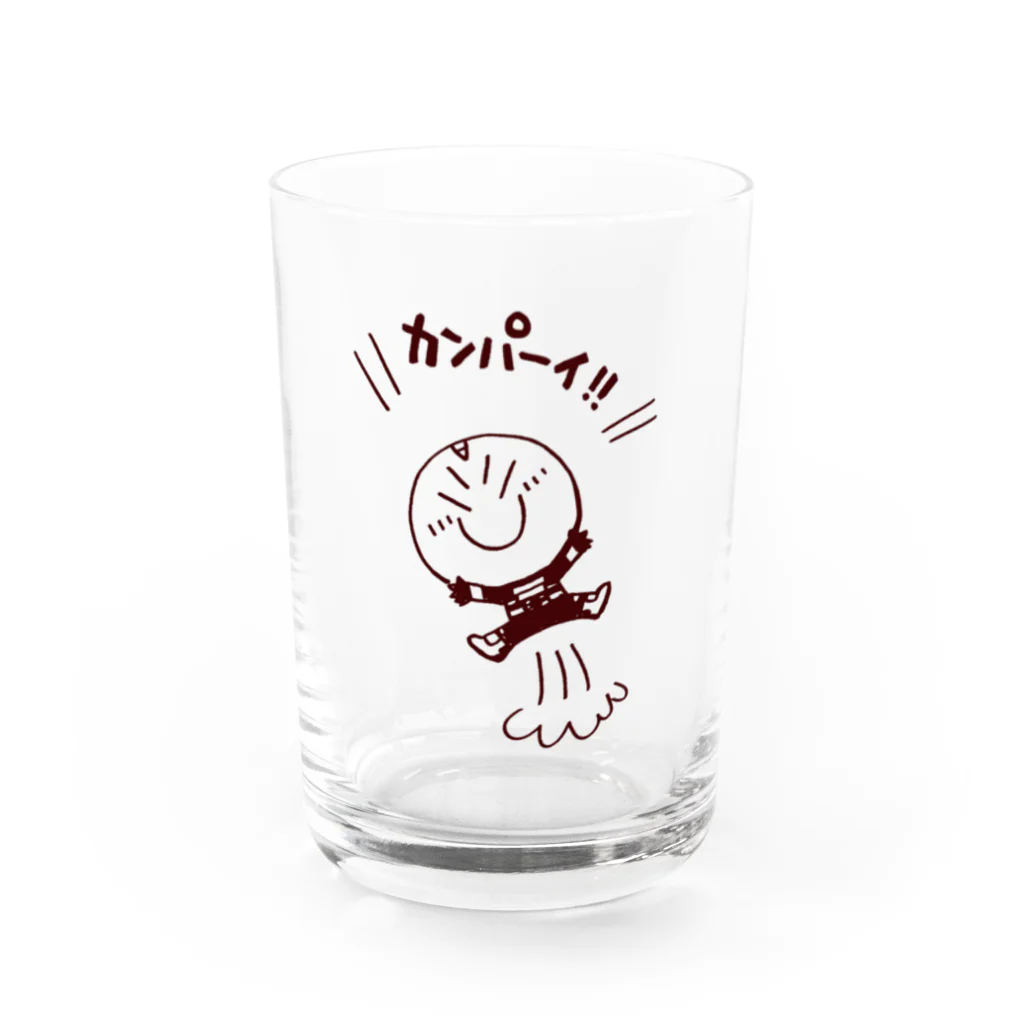 エガオーピンクのsuzuriショップの乾杯-クリアver. Water Glass :front