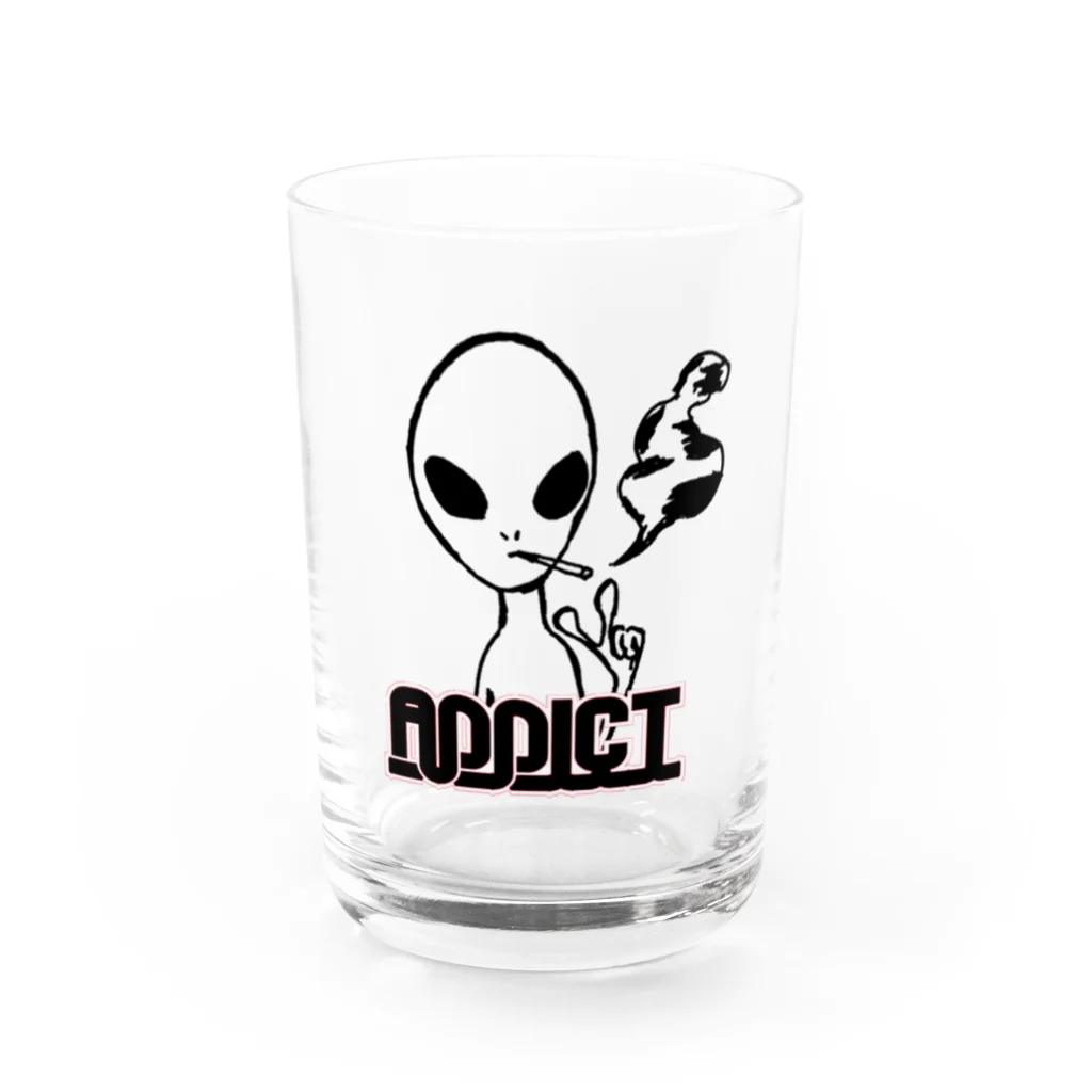 センターオブのsmoker alien Water Glass :front