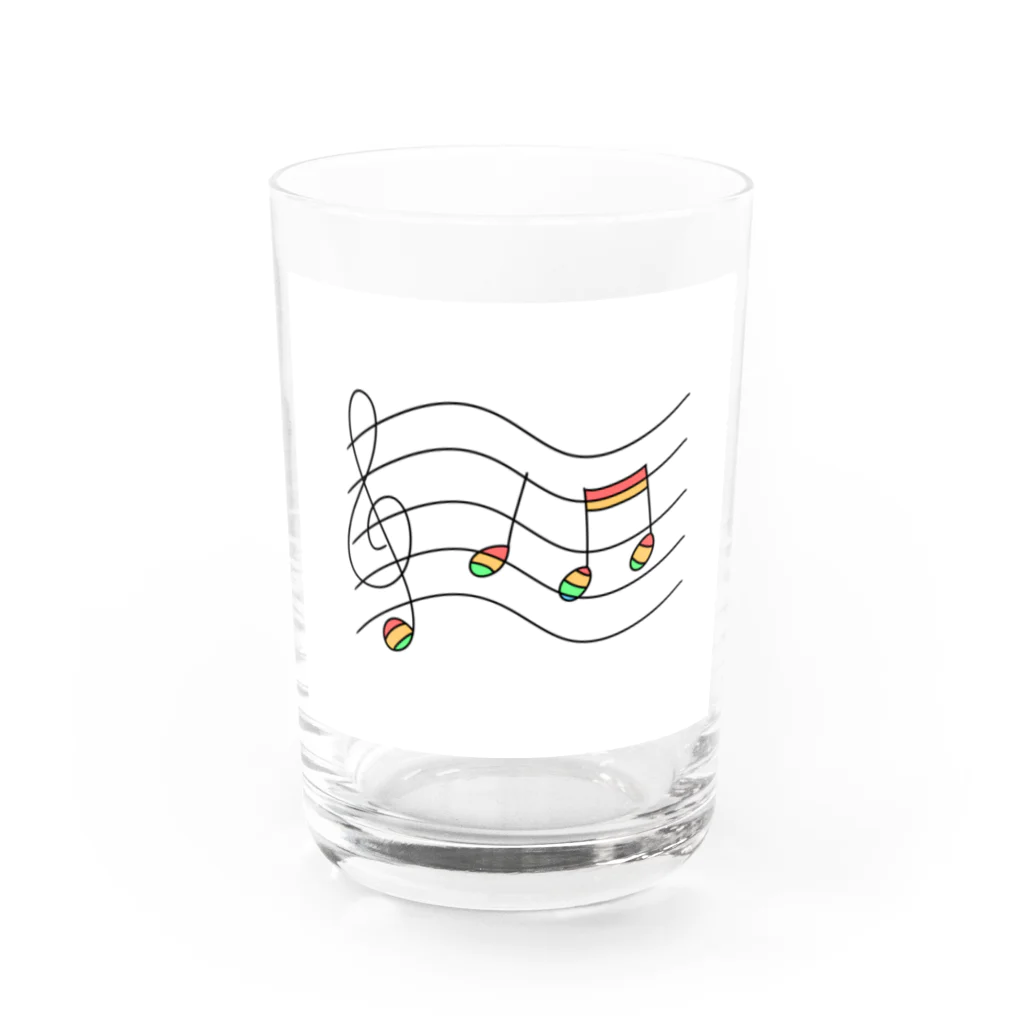 sizukno_megmiの虹の音符たち Water Glass :front