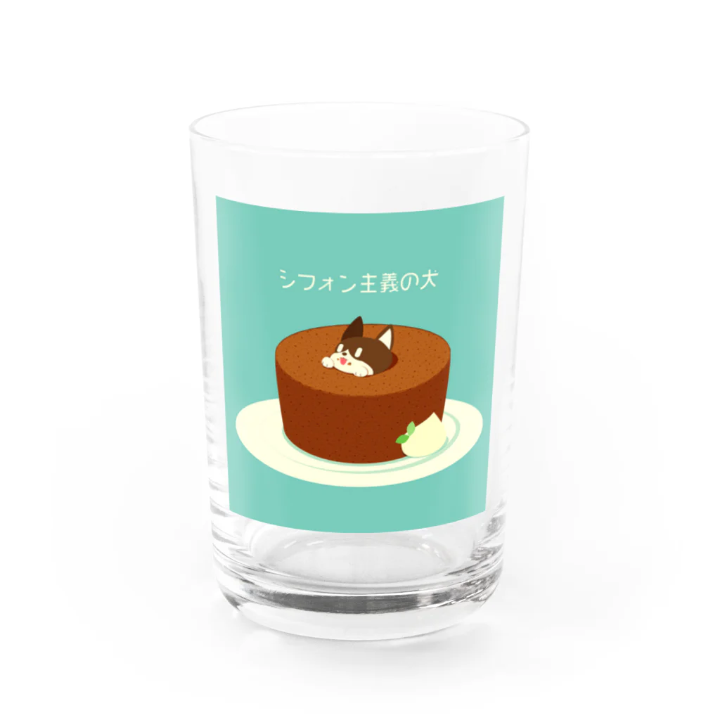 ぢごくのおみせやさんのシフォン主義の犬 Water Glass :front