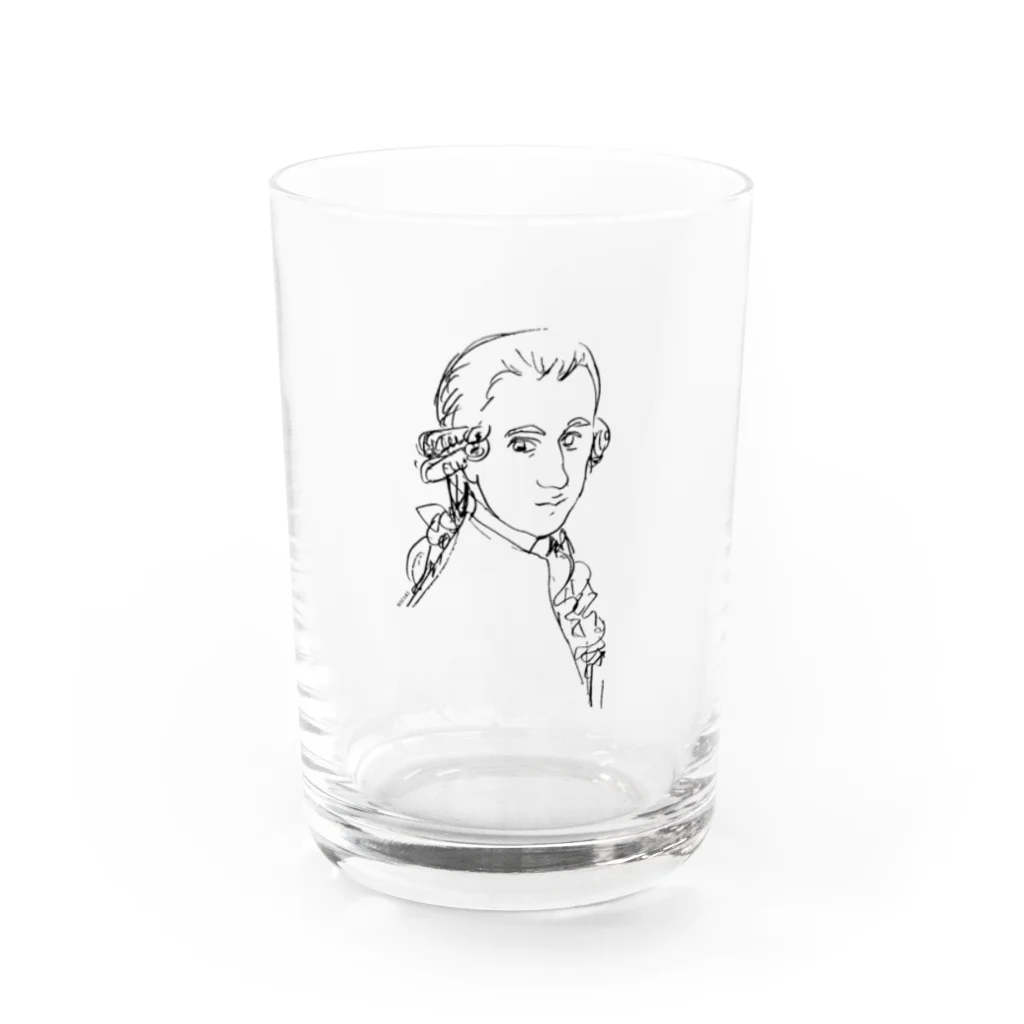 音楽愛好家協会「こんごう」 の【モーツァルト】-ブラック Water Glass :front