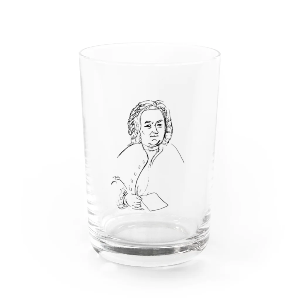 音楽愛好家協会「こんごう」 の【バッハ】-ブラック Water Glass :front