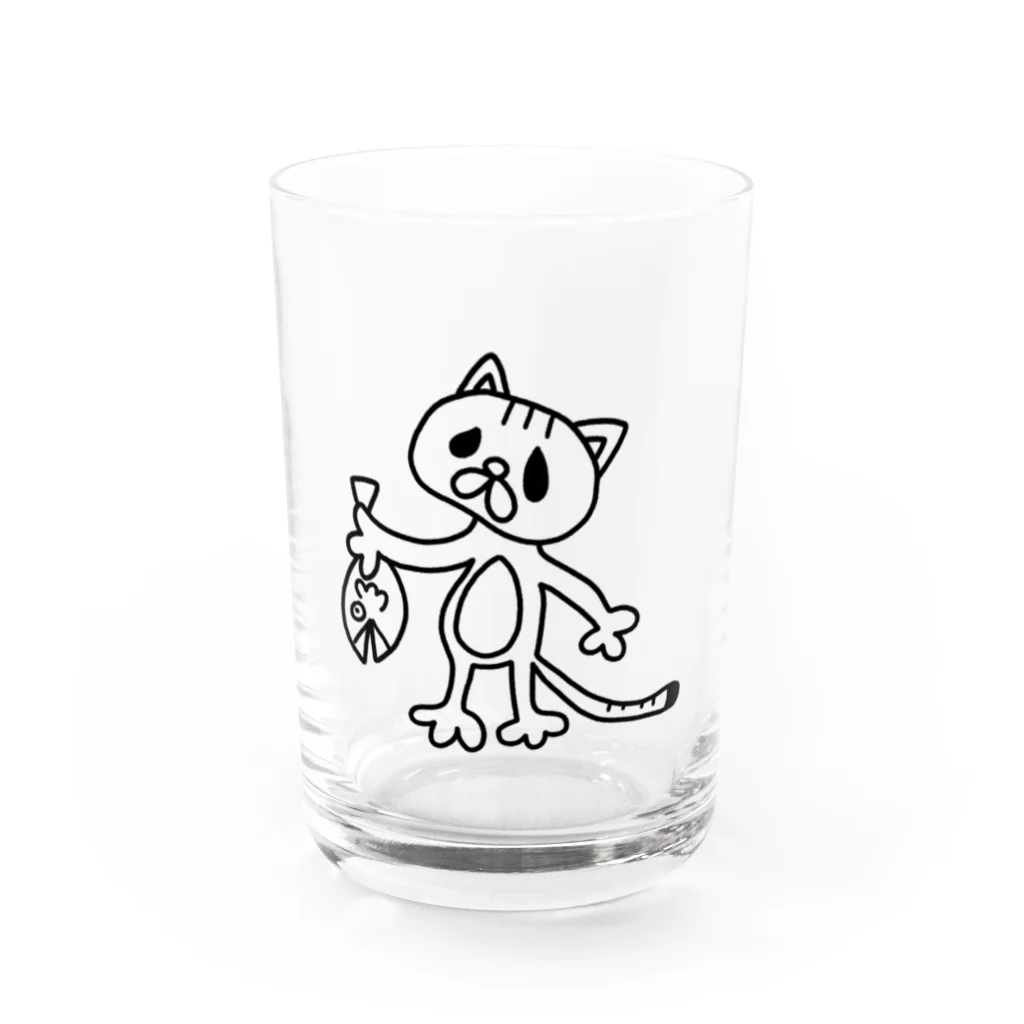 由伊つれづれアートのサバネコ Water Glass :front