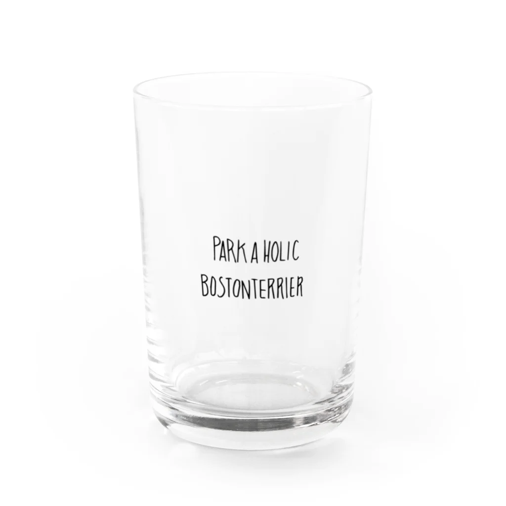 Park a Holic Bostonterrierのボストンテリアのセブン君 Park a Holic Bostonterrier Water Glass :front