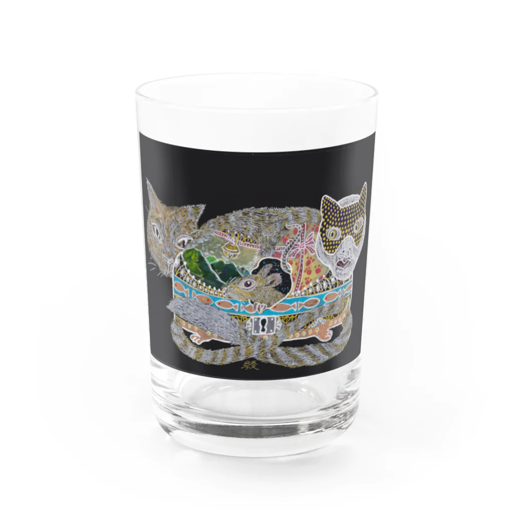 Print items/山中綾子のおくりもの（猫箱） Water Glass :front