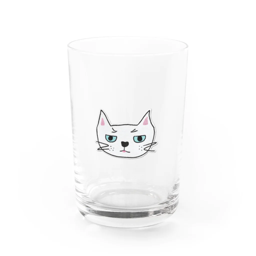 Lizbonのふてぶてニャンコのムスクくん Water Glass :front