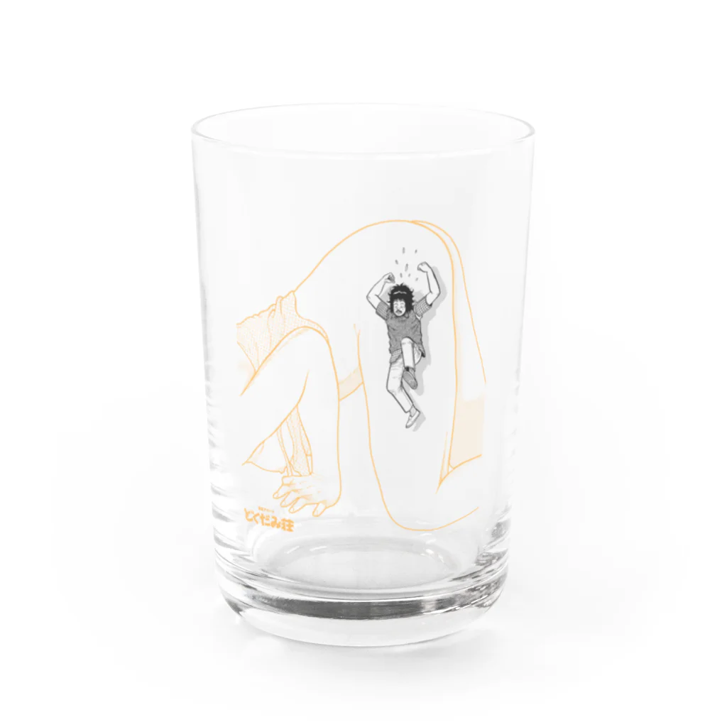 galleryHAKUSENの独身アパートどくだみ荘「飛び降りるヨシオ」 Water Glass :front