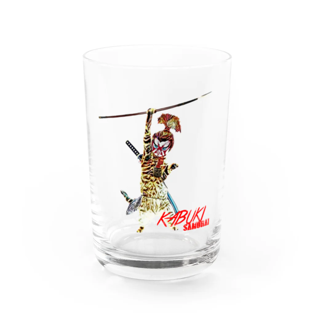 Rock catのKABUKI SAMURAI Water Glass :front