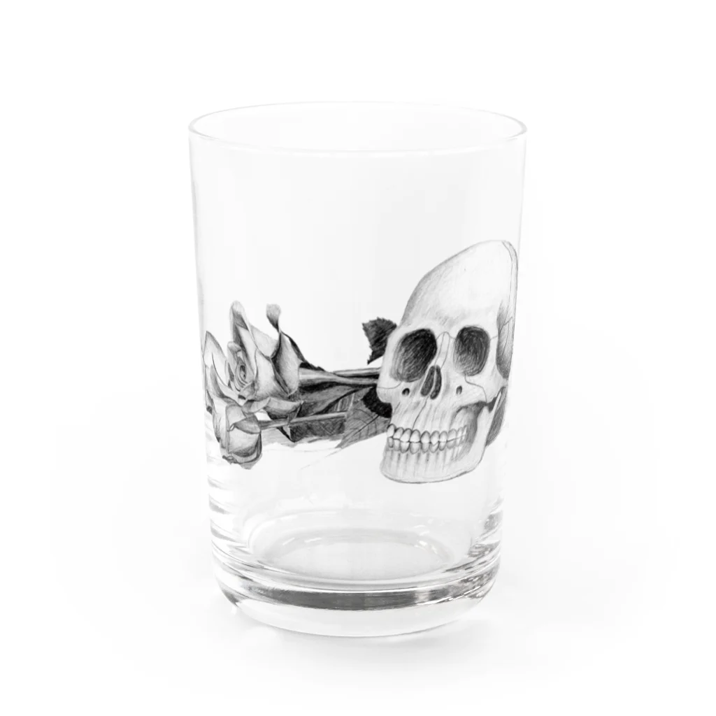 暗国の杜　SUZURI支店のRose&Skull Water Glass :front