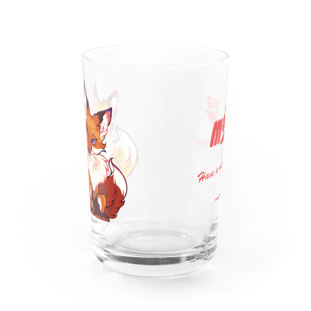 mofuwaのFOX TWINS(glass) Water Glass :front