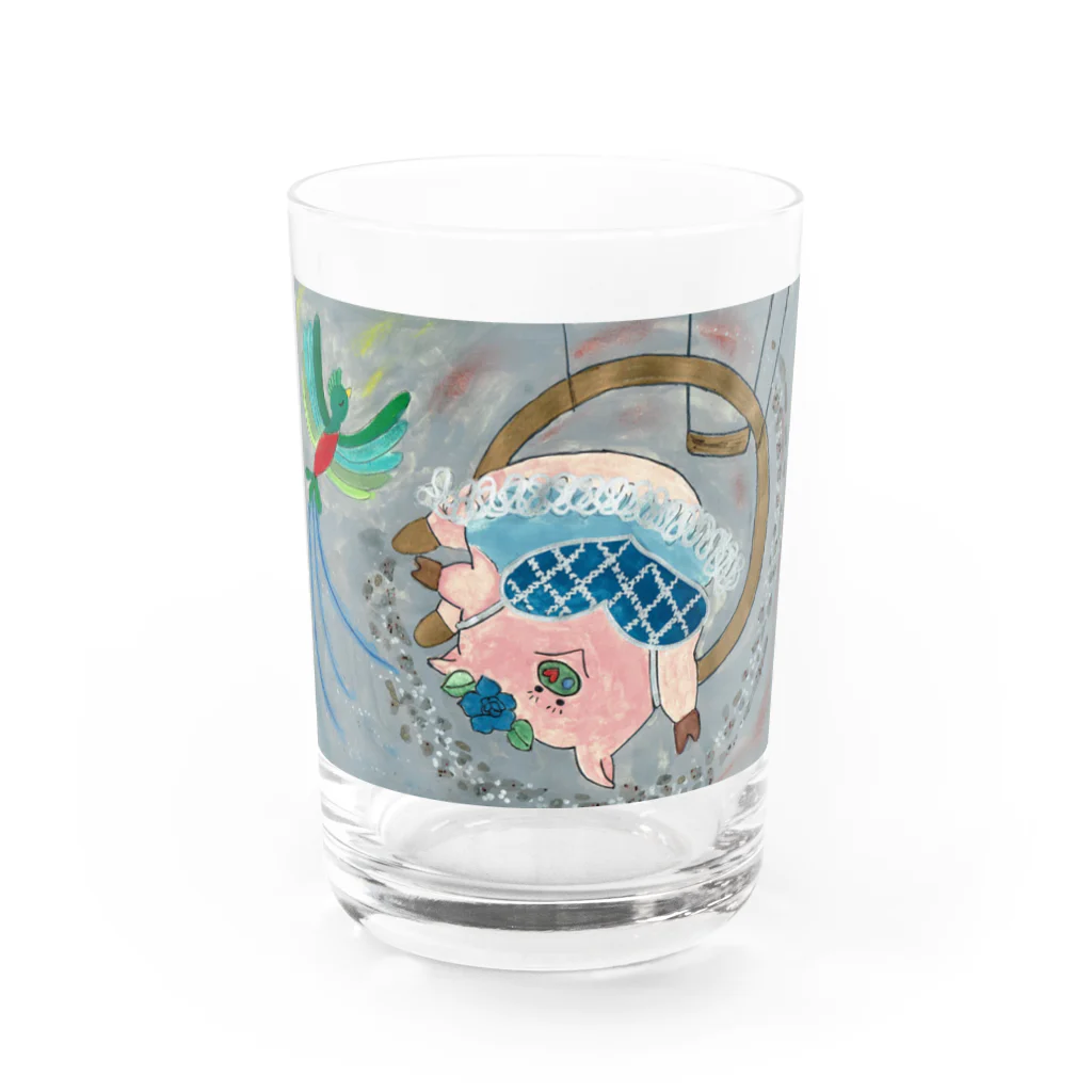 花と雲のサーカスドロシー空中ブランコ Water Glass :front