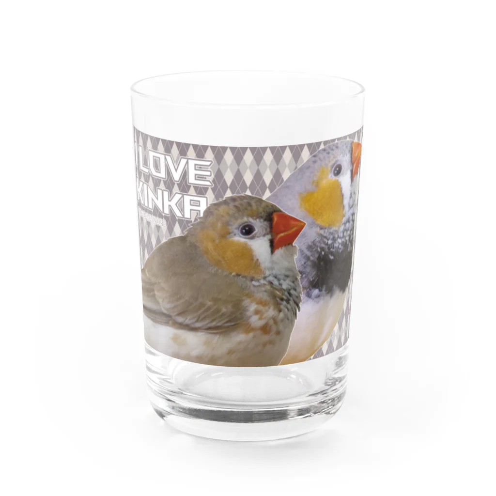 だが屋のI LOVE KINKA Water Glass :front