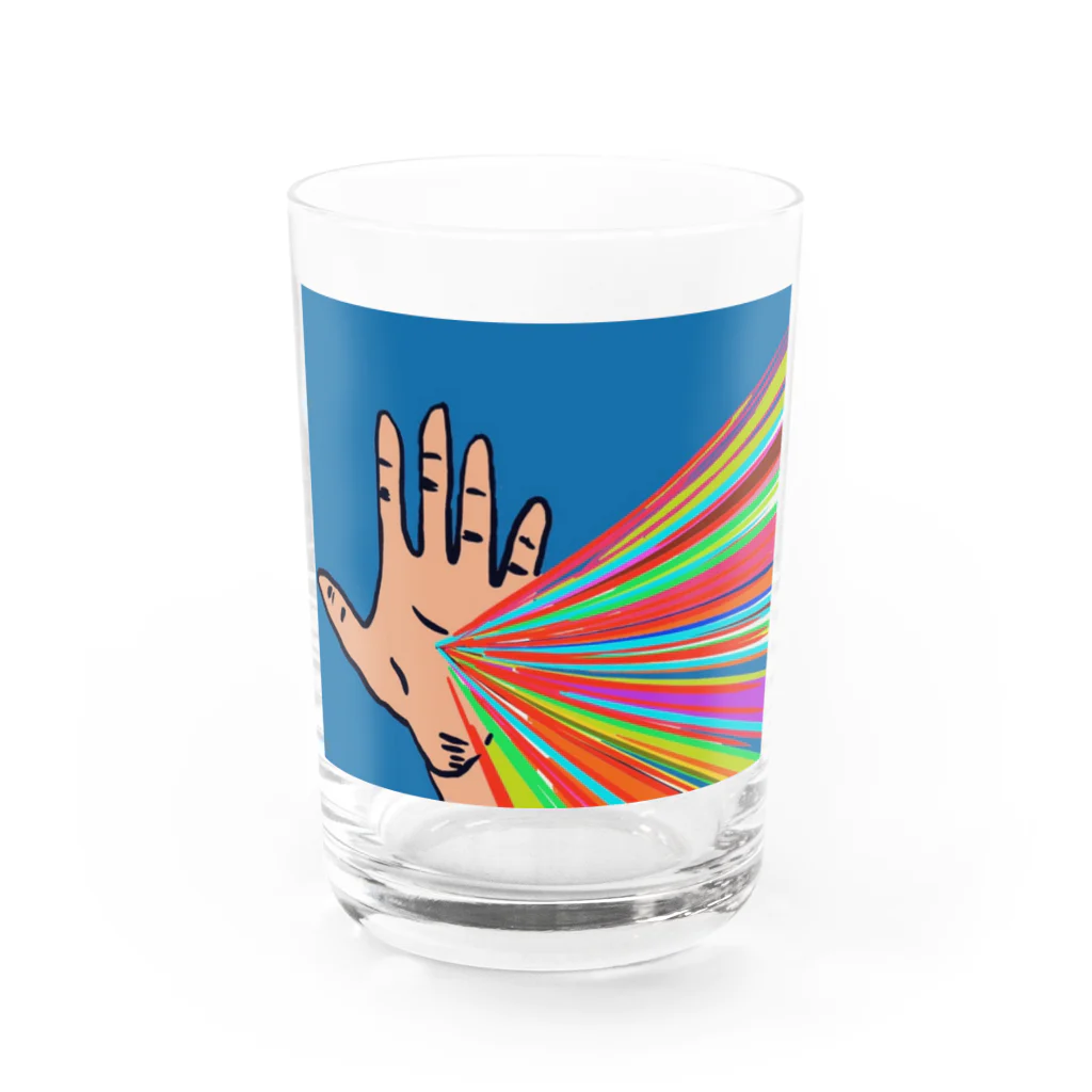 愚霊人オフィシャルの分断党グッズ Water Glass :front