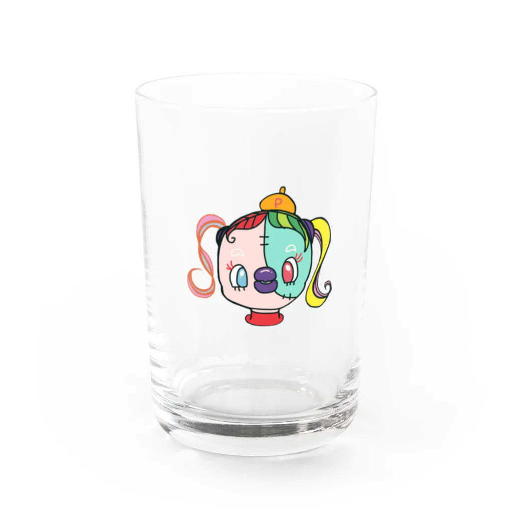 きみちゃんのお店のピカソちゃん Water Glass :front