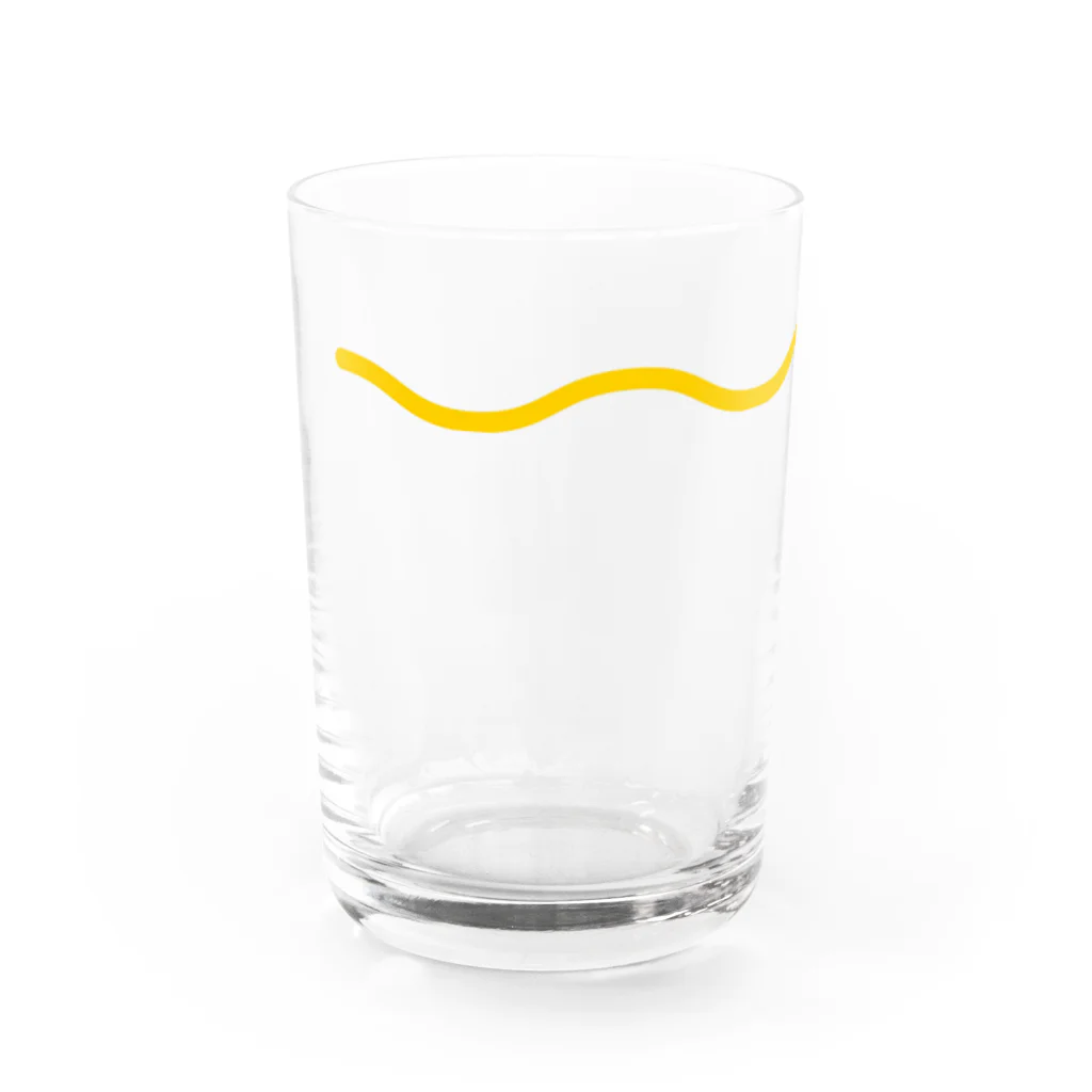 P2B Hausの分かる人にしかわからないニョロ単体ロゴ Water Glass :front